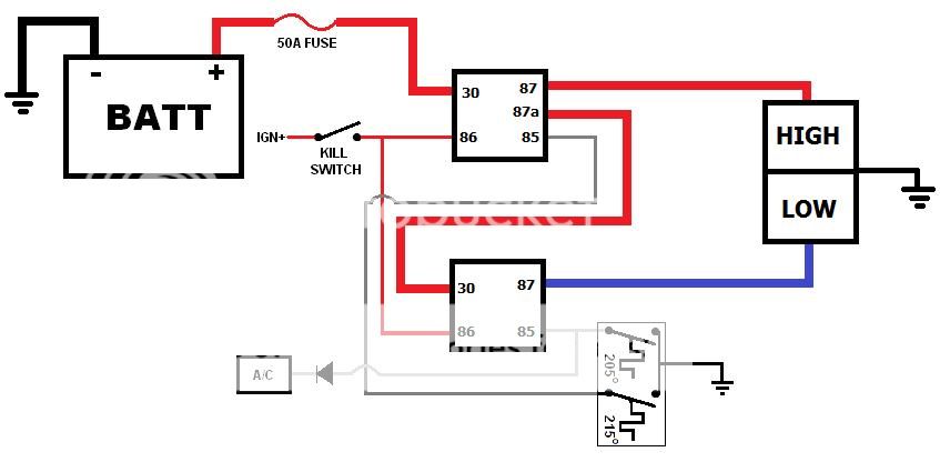 Thunderbird electric fan install on Dakota - Dakota ... pac wiring diagram 2750 